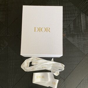 Dior big empty gift box with ribbons and tissues